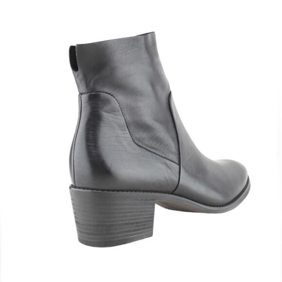 Paul Green Nelly Black Leather Ankle Boots Sz UK7/US9.5 - Picture 3 of 8